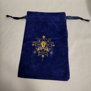Drawstring Fabric Bag:  Blue Mystical Star